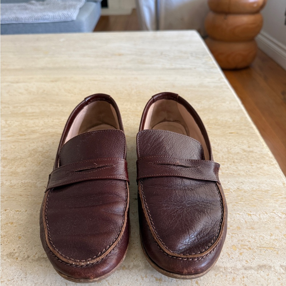 Jamie Haller oxblood Brown penny Loafers